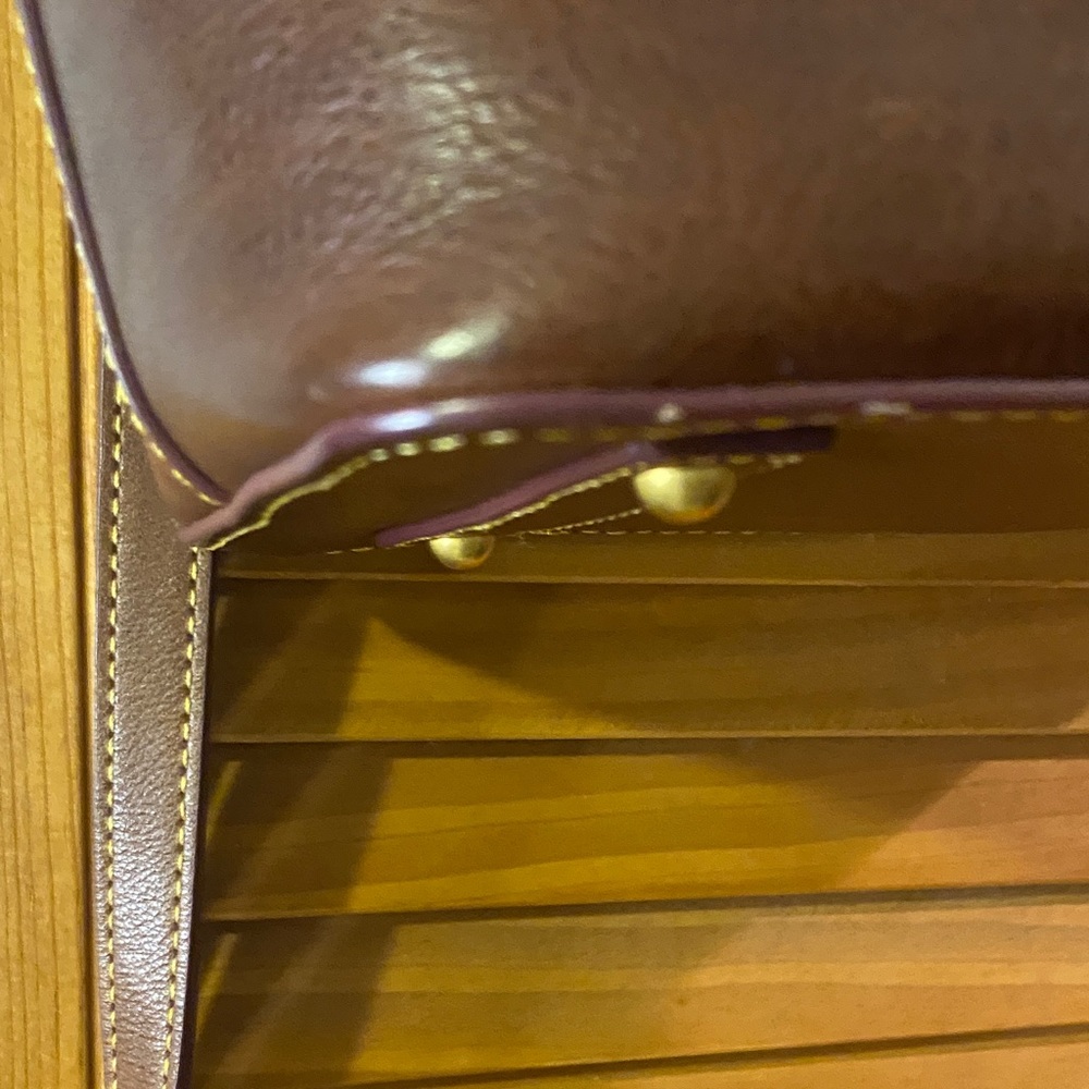 Dooney & Bourke Brown Leather Tote - Picture 5 of 11
